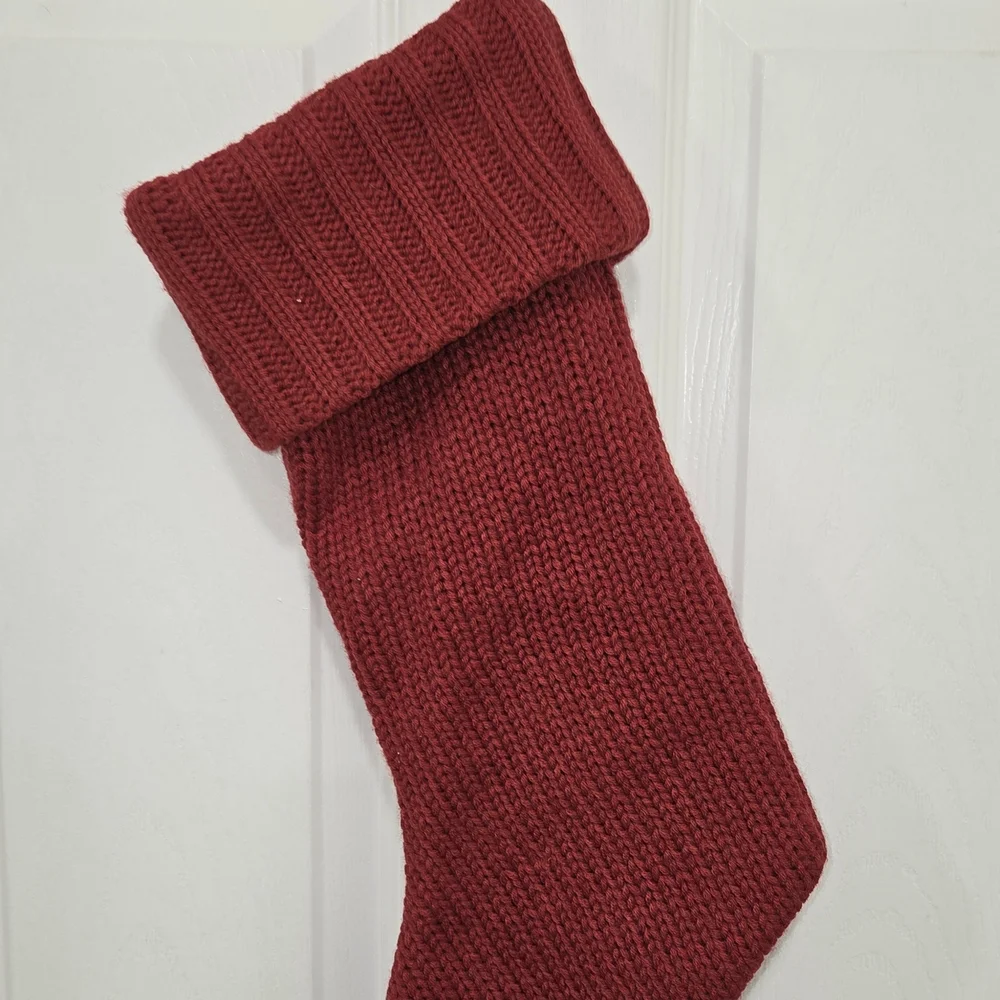 Target Wondershop Red Monogram Knit Christmas Stocking Initial 
